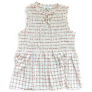 Rose and Olive stars and polka dot tie front sleeveless tank top